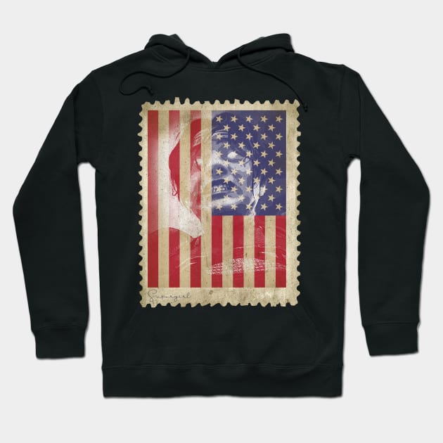 Supergirl USA flag Hoodie by Chillashop Artstudio